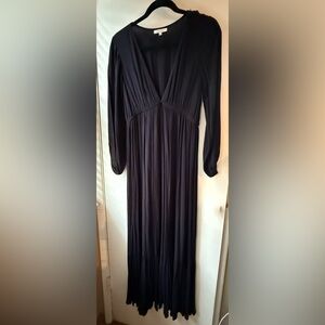 Z Supply Black Long Sleeve Maxi Dress